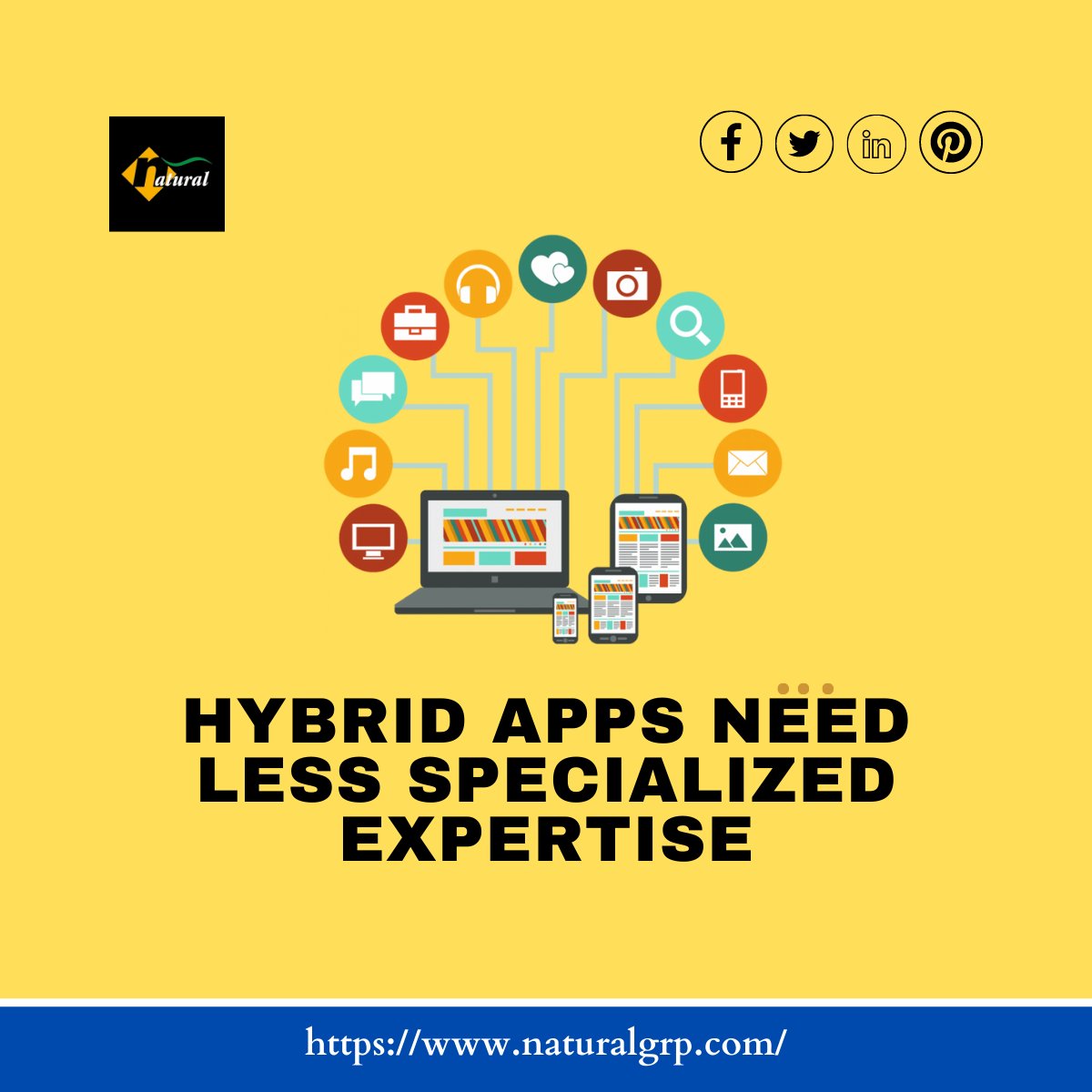 naturalgrp's tweet image. Hybrid App Development
Hybrid Apps need less specialized expertise.
#hybridapp #hybridappdevelopment #webappdevelopment