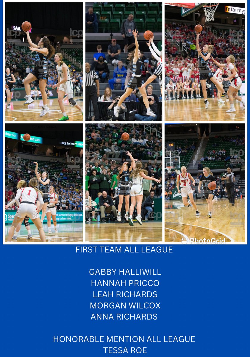 Congratulations to Gabby Halliwill, Hannah Pricco, Leah Richards, Morgan Wilcox and Anna Richards for their 1st Team All-League honors. And congrats to Tessa Roe for HM All-League 👏🏻👏🏻👏🏻👏🏻