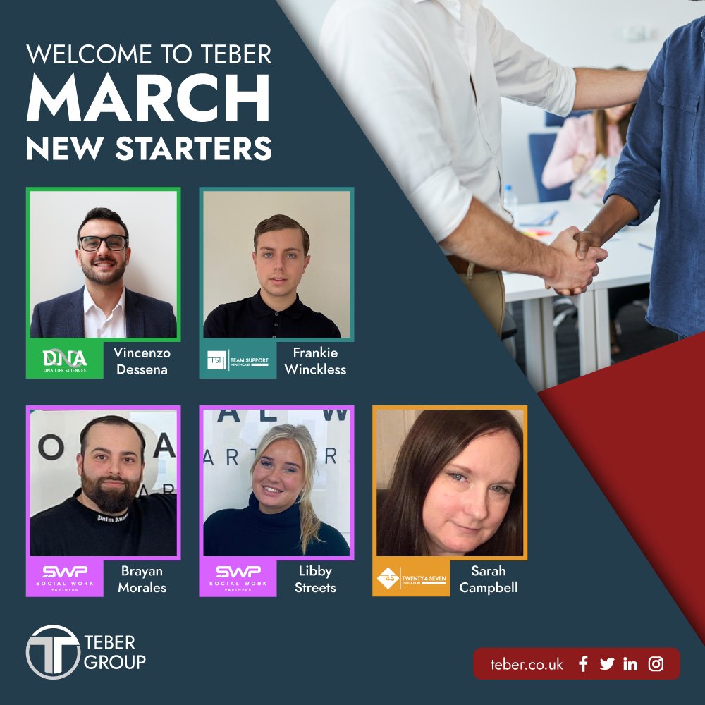 TeberGroup's tweet image. Please join us in welcoming our newest recruits to the Teber Group for March 2023👋

Welcome to the Teber family and we want to wish you all the best in your careers with us!

#newstarters #welcome #recruitment #brands #recruitmentgroup