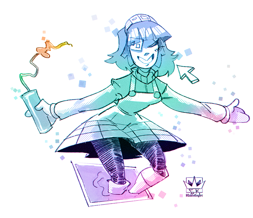 Gradient Commission for <a href="/thatpikminguy/">Vitamin C</a>! This character is super cute and fun to draw. computer lab memories from Grade school unlocked. Thanks kidpix