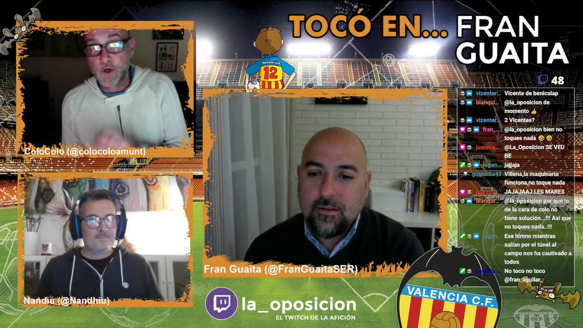 pAnditA_CS2's tweet photo. Disfrutando de un gran #Valencianista @FranGuaitaSER en @a_oposicion !!!!
#MODOENJOY
https://t.co/7AsV0RsLHv https://t.co/wmlC13CiGV