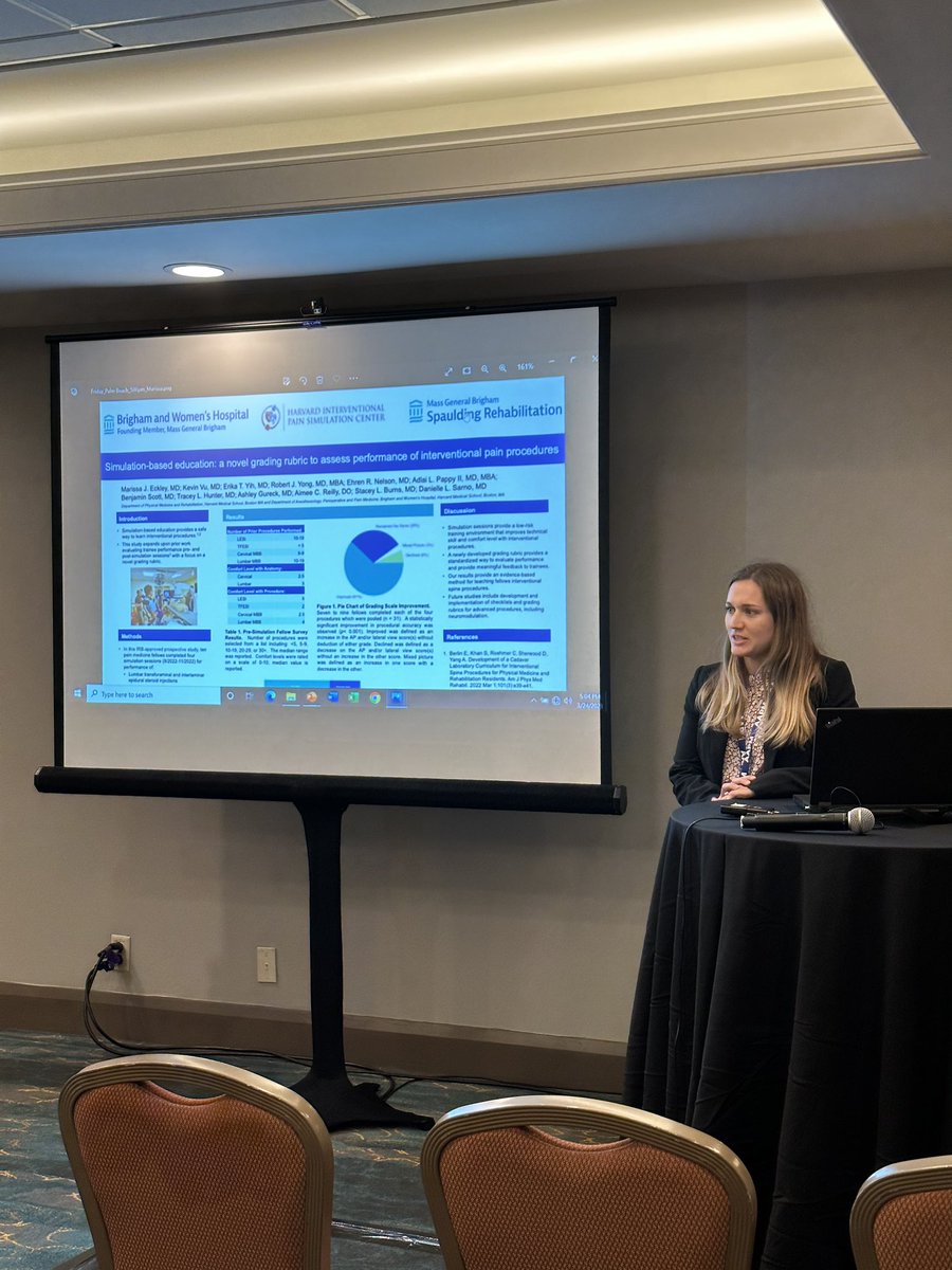 Marissa Eckley, MD (@marissaeckleymd) on Twitter photo Having serious Monday blues after an amazing week at #AAPM23 !
☑️First Presentation as Dr. Eckley: honored to share our work to improve simulation based education for interventional pain fellows
Grateful to have shared the experience with my amazing mentor <a href="/DanielleSarnoMD/">Danielle Sarno, MD</a> Having serious Monday blues after an amazing week at #AAPM23 !
☑️First Presentation as Dr. Eckley: honored to share our work to improve simulation based education for interventional pain fellows
Grateful to have shared the experience with my amazing mentor <a href="/DanielleSarnoMD/">Danielle Sarno, MD</a>