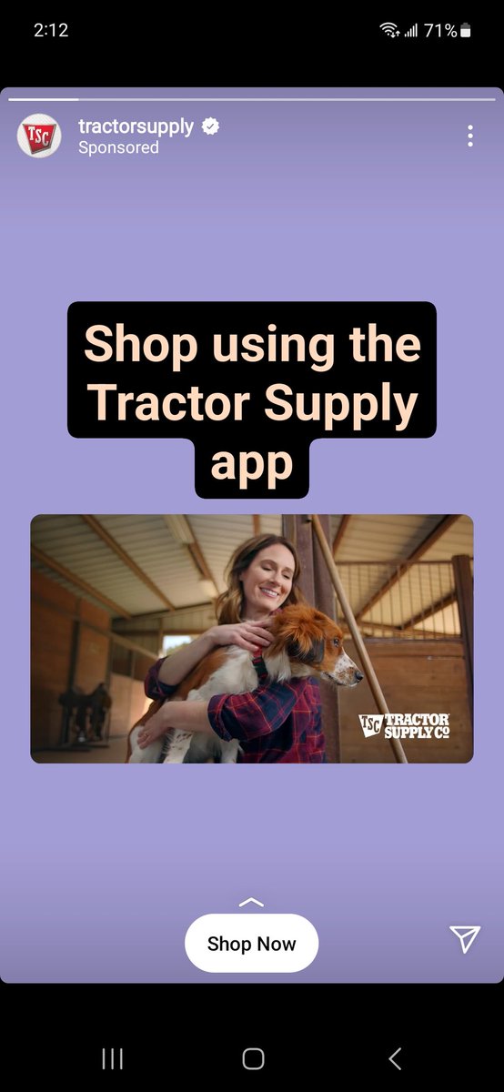 MerBrumwell's tweet photo. Just spotted my Tractor Supply commercial in the wild. https://t.co/pZDVKEXWfN