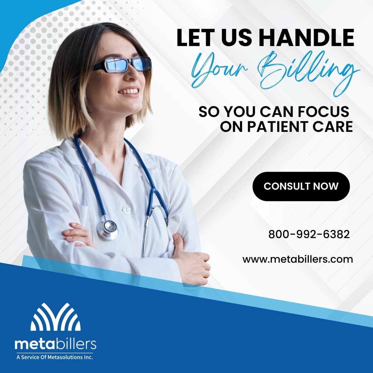 metabillers's tweet image. Our medical billing services can provide the expertise you need to achieve your financial objectives and stay compliant while you focus on patient care objectives.

#medicalbillingsoftware #medicalbillingsolution #medicalbillingsolutions #hospitalistbilling