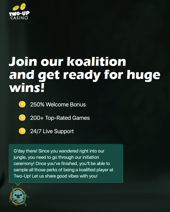 NoDepositForum's tweet image. TWO-UP CASINO NO DEPOSIT BONUS - $55 FREE CHIP AND 300% MATCH BONUS - NEW PLAYERS
tinyurl.com/zc6mtdwu
#twoup #nodepositbonus #freechip