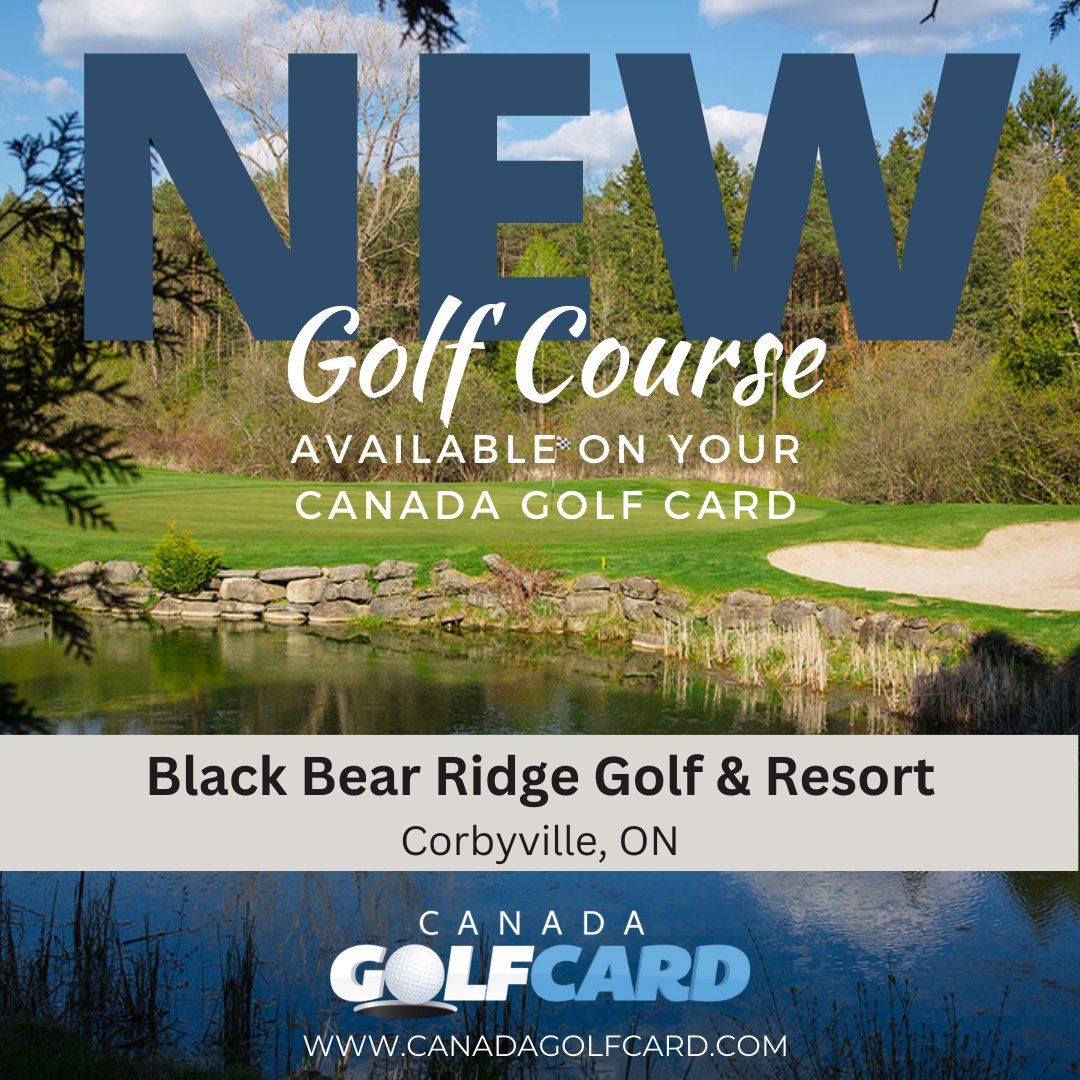 CanadaGolfCard's tweet image. New Course! 
Black Bear Ridge Golf and Resort – Corbyville, ON
Canada’s #1 Golf Discount Program! 
CELEBRATING 10 YEARS OF GOLF SAVINGS! 
Play More, Save More!! 
canadagolfcard.com

#golf #saveongolf #canadagolfcard