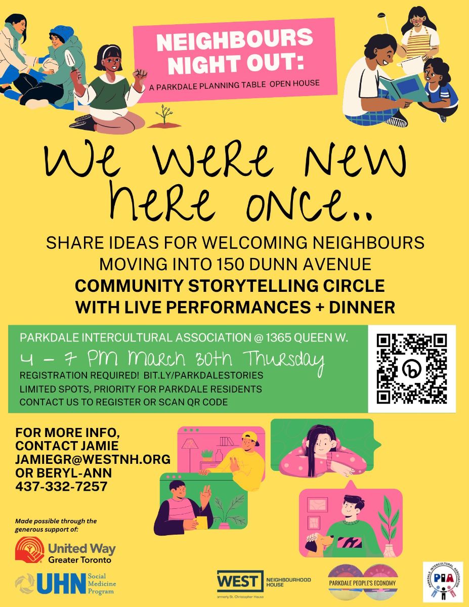 150 Dunn Community Open House - Mar. 30 - *|parkdale.to/2023/03/27/150…|*