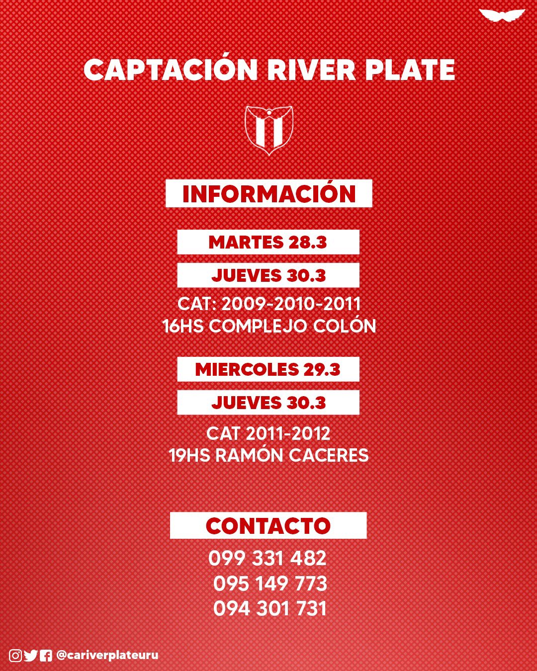C. A. River Plate Oficial (@cariverplateuru) / X