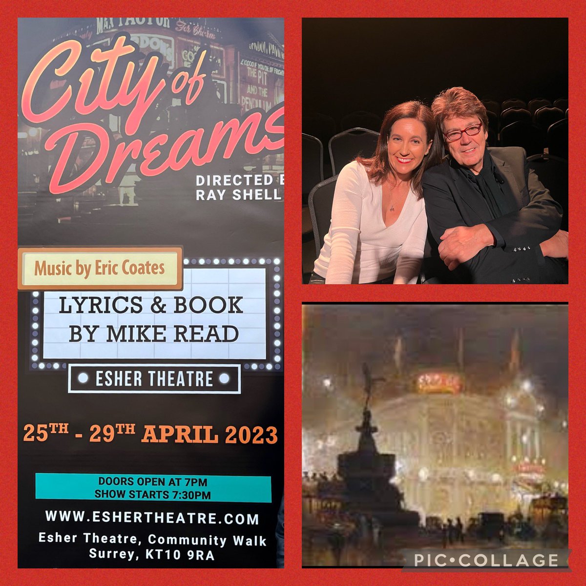 angie_buk's tweet photo. Happy World Theatre Day 🎭 from @EsherTheatre 
Chatted with @MikeReadUK on his new musical “City of Dreams”.
Music by #EricCoates directed by @Rayshell 
@leeejohn @PeterStraker_1 
Interview soon @YouTube thanks to Camera/Producer Assistant @CarolJFerguson ⭐️⭐️ https://t.co/H4tPzviQil