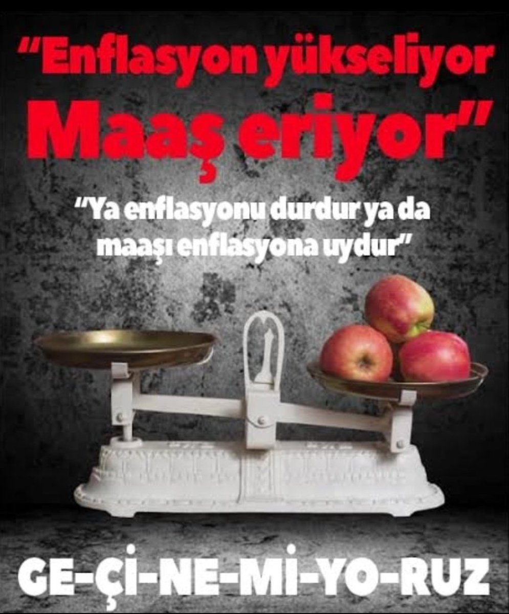 Geçinemediğimiz bir maaşımız var❗ ev almaz, araba bakmaz. markete pazara girmez tatile götürmez. Kuruyemiş yedirmez. baklava tatlı tattırmaz. Plan program birikim yaptırmaz..Fatura yatırmaz eksi hesaptan kurtulmaz Olsun çalışıyoruz çok şükür. 
#MemuraRefahZammı
@SCalisanlariSen