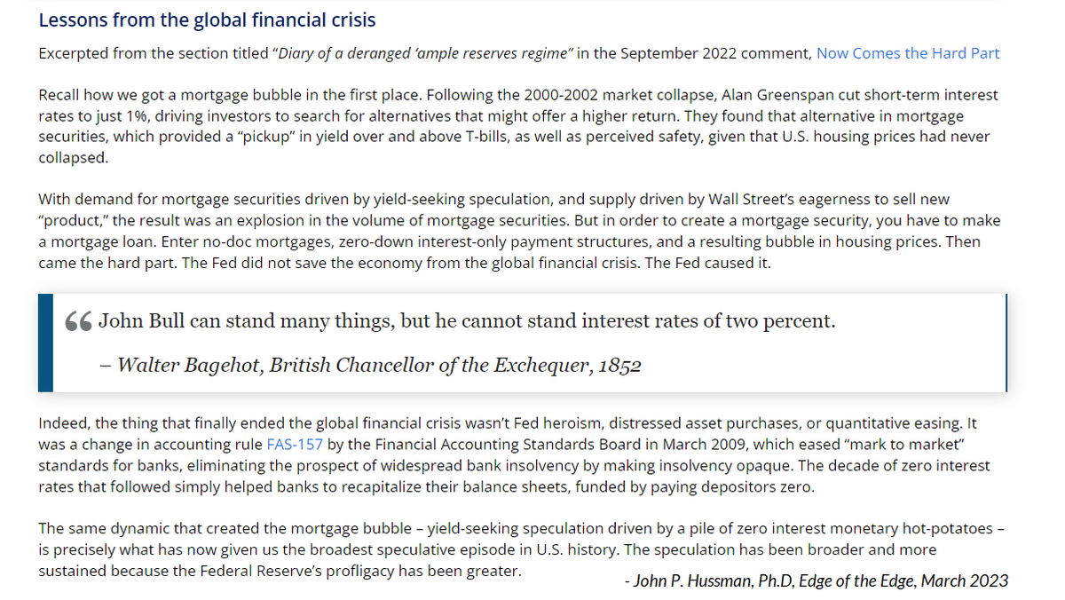 John P. Hussman, Ph.D. on Twitter "The main bank that escaped