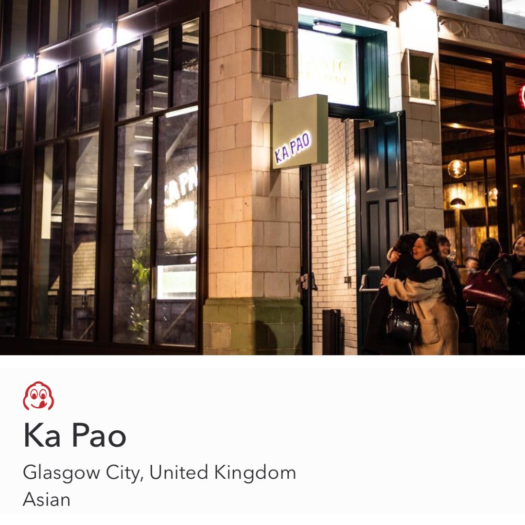 KaPaoFeeds's tweet image. After a very big year and a lot of hard graft from our super team, we are thrilled to have retained Ka Pao Glasgow&apos;s Bib Gourmand Award for a second year! We are so chuffed to be included in the Michelin Guide Great Britain and Ireland for 2023.

#MICHELINGuideGBI #BibGourmand23