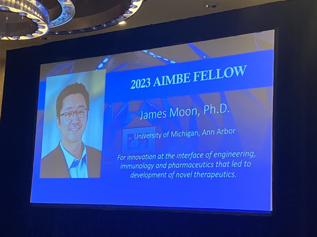 Congratulations to James Moon for induction as an <a href="/aimbe/">AIMBE</a> fellow <a href="/UMBME/">U-M BME</a> #GoBlue