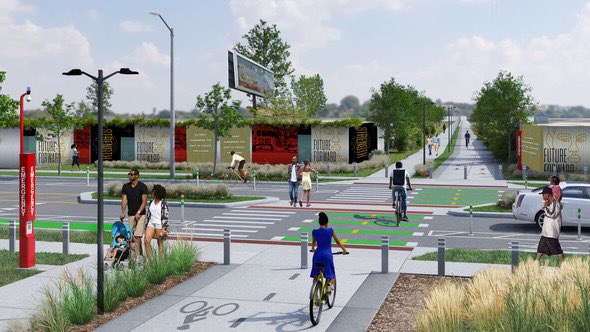 MayorMikeDuggan's tweet photo. We’re knocking down the abandoned La Choy Factory that borders the Joe Louis Greenway 🚧

Detroit, we’re making way for the Joe Louis Greenway over in the Davison-Schoolcraft Neighborhood 🙌 

I don’t know about you, but I am excited about this!!!! https://t.co/bOQeZc7iGa