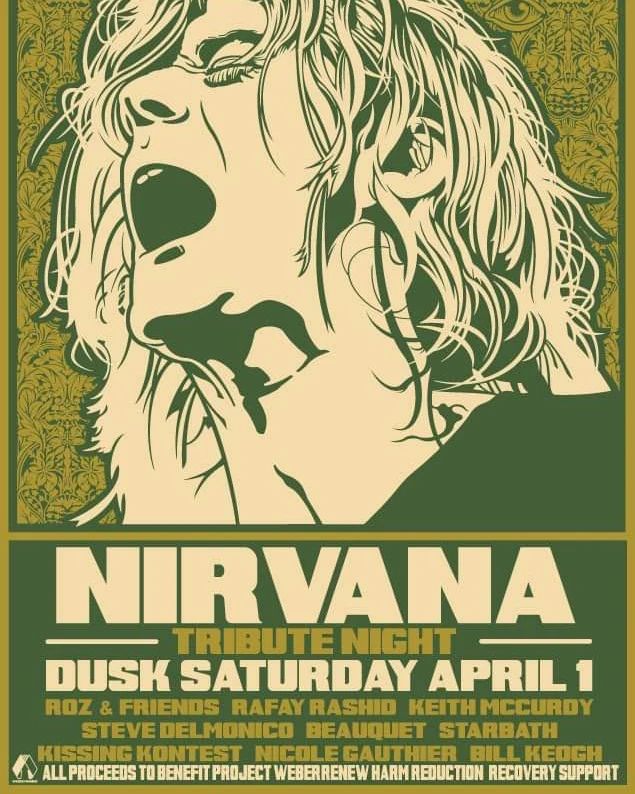 This Saturday! If you're a Nirvana fan, don't miss this. Thanks to Dusk in PVD for collaborating with us--& the musicians taking part! We'll be on hand to pass out Narcan & tell you how to use it and why it could save a life. Stop by and say hi and help spread the word!💜🎸