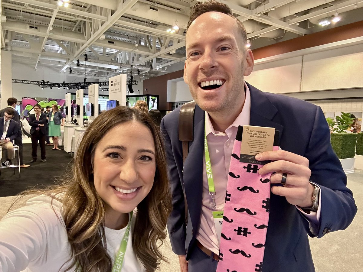 The smile someone gets when you hand them a pair of #pinksocks is the best. 

Join me in welcoming <a href="/itsmattraynor/">Matt Raynor</a> from <a href="/HCInnovationGrp/">Healthcare Innovation</a> to our pinksocks community 💖 

Today of all days here in Nashville, it’s important to remember, “the world is full of good.” #ViVE2023