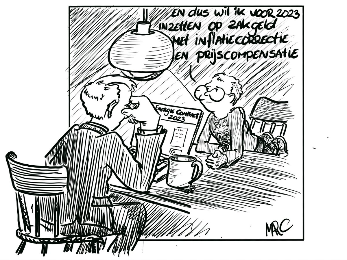 marcjanjanssen's tweet photo. Voor 2023 wik ik inzetten op #zakgeld met #inflatie correctie en #prijscompensatie
#WeekvanhetGeld2023 #DeCartoonVanMarc https://t.co/XUsRhHRzmJ