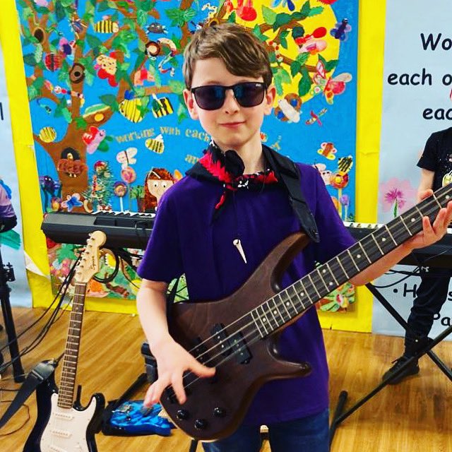 My mum and dad couldn’t wait to tell me how amazing Zach was today playing bass guitar in his band ‘The Cool  Chicken Nuggets’ <a href="/ecclaneends/">Eccleston Lane Ends</a>! What a wonderful opportunity ❤️ <a href="/RSMusicSchool/">Rocksteady Music School</a> #proudmum #rockon