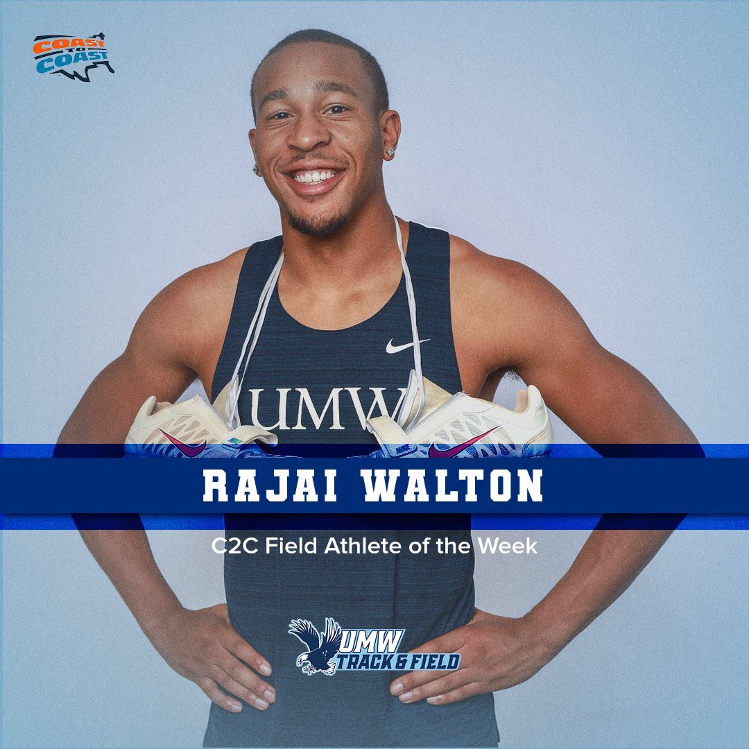Not only did Raj win the triple jump this past weekend he also got C2C field athlete of the week and a 3rd place ranking in the DIII NCAA! Big things are coming!

#umwxctf #getdirtygowash #umwathletics #marywash
