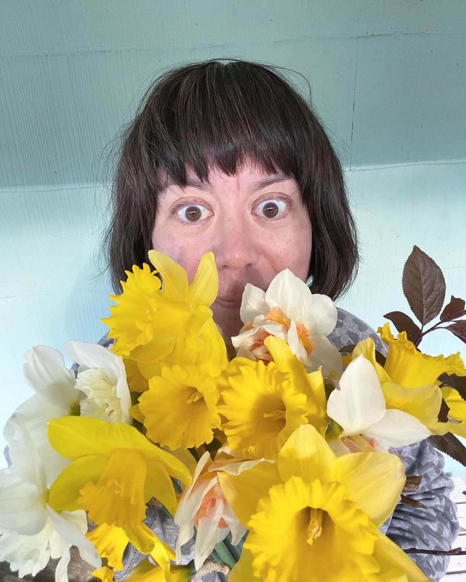 HsienJenne's tweet photo. hello from from my new flower farmer era 💐 pure dopamine around my house in blossom form in every shape and trumpet possible 💐 https://t.co/V11AFYfUgJ