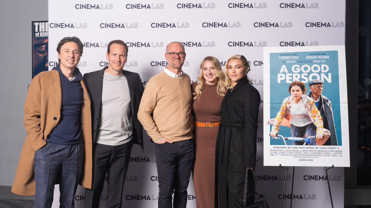 michaelmullan81's tweet photo. “A GOOD PERSON” movie premiere !! @agoodpersonmov  @zachbraff @Florence_Pugh @patrickwilson73 @SOPACnow #cinemalab                https://t.co/WyxZSjjjxW https://t.co/tLt2SREfeC