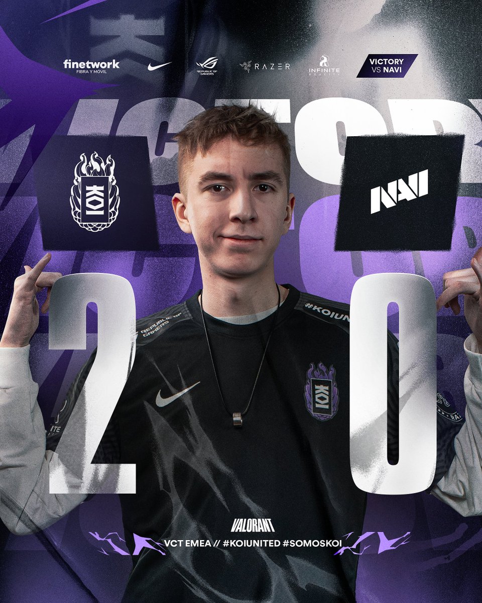 MovistarKOI's tweet photo. 🚨 COMUNICADO OFICIAL PARA LOS EQUIPOS DE EMEA 🚨

KOI ES UN VERDADERO PROBLEMA

EL MEJOR DEBUT DE LA HISTORIA 

#SomosKOI #KOIUnited https://t.co/C0L66inZpQ