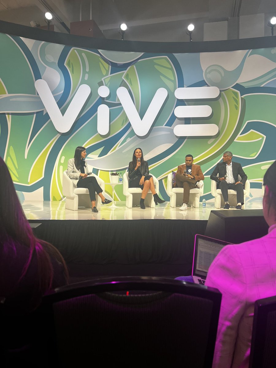 GeorginaDukes's tweet photo. Listening to #VIVE2023 panel discuss reducing inequities through remote patient monitoring. Black &amp; Brown Mothers, Seniors &amp; Elderly, and Women undergoing Oncology treatment are able to get quality care safely in their home thanks to their companies. @UniteUsHQ https://t.co/fLGRStcsw8