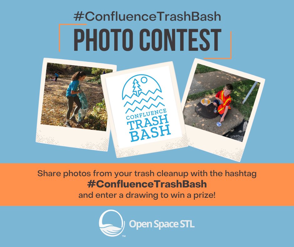 OpenSpaceSTL's tweet image. 🤳We want to see photos from your trash cleanups! Take some pics while you&apos;re out #trashbashing and share them online to the hashtag #ConfluenceTrashBash and enter a drawing to win a prize!