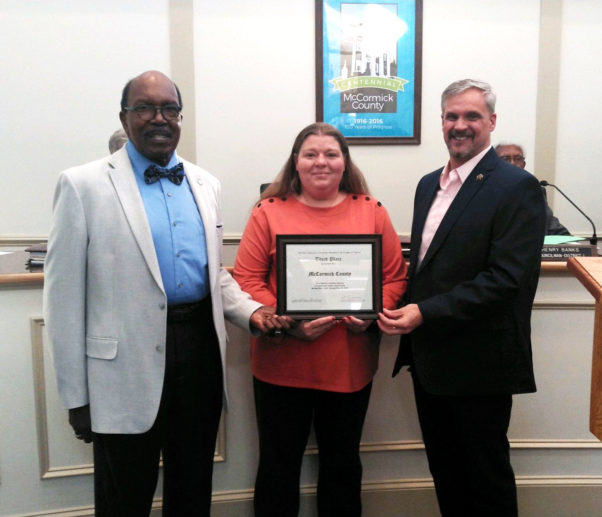 🏆 Awesome work, McCormick County! The county earned  an award for 3rd Best Lag Time in the SC Counties Property &amp; Liability Trust Awards for 2023. Council Chairman Charles Jennings &amp; Clerk to Council Crystal Barnes accepted the award at the 3/21 council meeting. 🎉