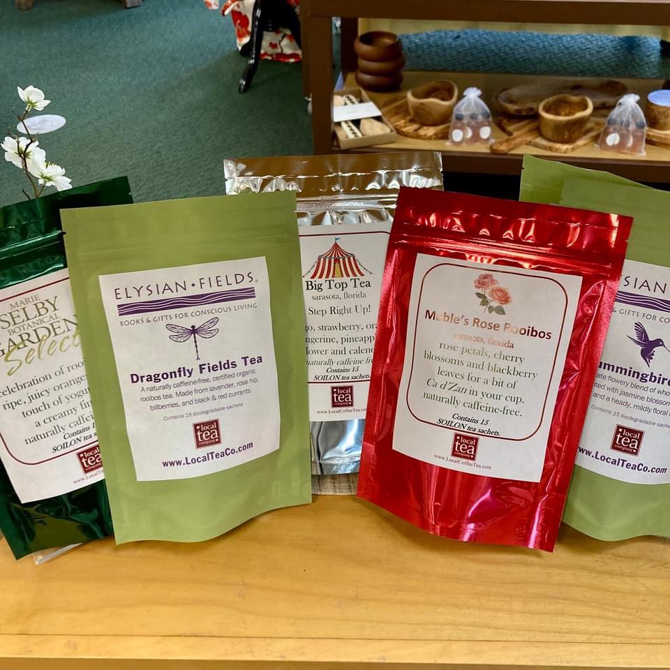 LocalTeaCo's tweet photo. Honored to create 2 new #teas for #Elysian Fields #Sarasota

Dragonfly Fields Tea &amp; Hummingbird Tea will fly off the shelves  

Also #BigTopTea, Mable’s Rose #Rooibos &amp; #Selby Select created for @TheRingling  and @SelbyGardens Give the Gift of Tea in 2023

#SipLocally #Ringling https://t.co/FSPNnXC7xd