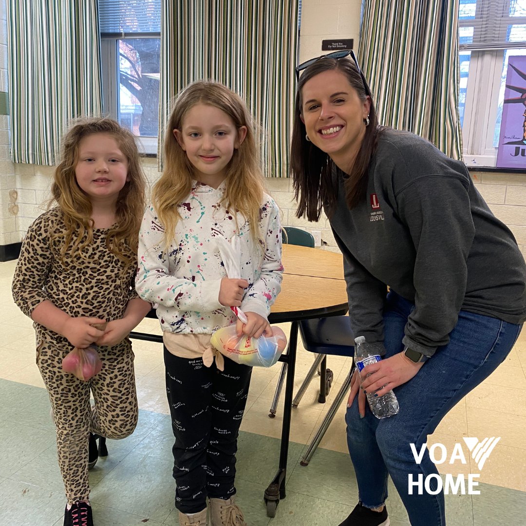 The kiddos living in VOA’s family emergency shelter, Unity House, enjoyed some Easter fun this weekend thanks to our friends, <a href="/JLLouisville/">Junior League Lville</a>. After an Easter egg hunt, egg decorating &amp; a delicious breakfast, our VOA families are ready for the holiday &amp; beautiful spring weather.