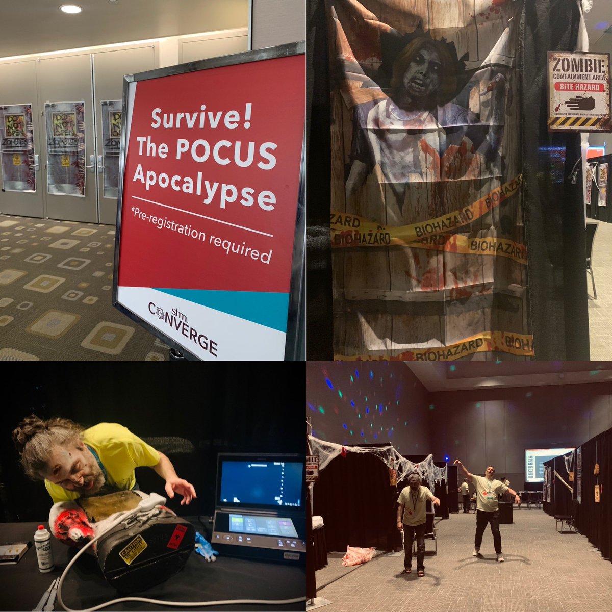 Zombie #ultrasound Apocalypse Get ready for an amazing escape room experience! Impressive design, make up and gamification happening! #SHMConverge23