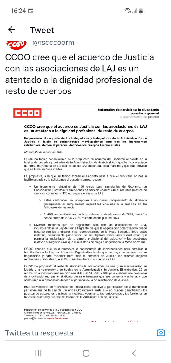 LanchasSusana's tweet photo. Que clase de sindicatos tenemos en España que en lugar de apoyar a los trabajadores intentan frustrar un acuerdo beneficioso solo xq no estaban presentes. https://t.co/0NsoNsSkET