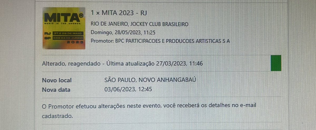 Grazicobain's tweet photo. @mitafestival que negócio é esse de mudar a data e o local do RJ!? https://t.co/F4s4RndcqT