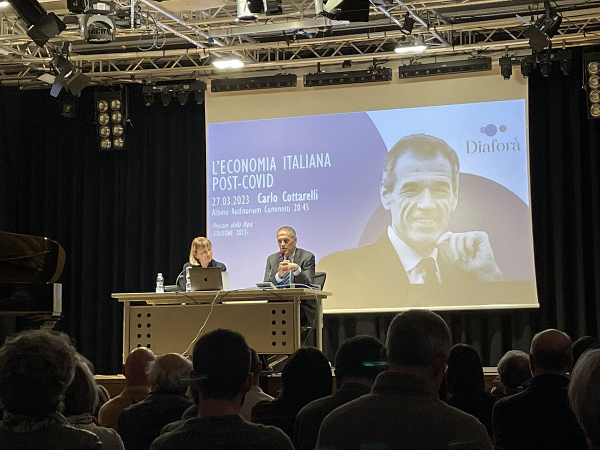 Gabol86's tweet photo. Serata di approfondimento su “L’economia italiana post Covid”. L’analisi di Carlo Cottarelli per l’associazione Diaforà. https://t.co/9pPFkK8Upg