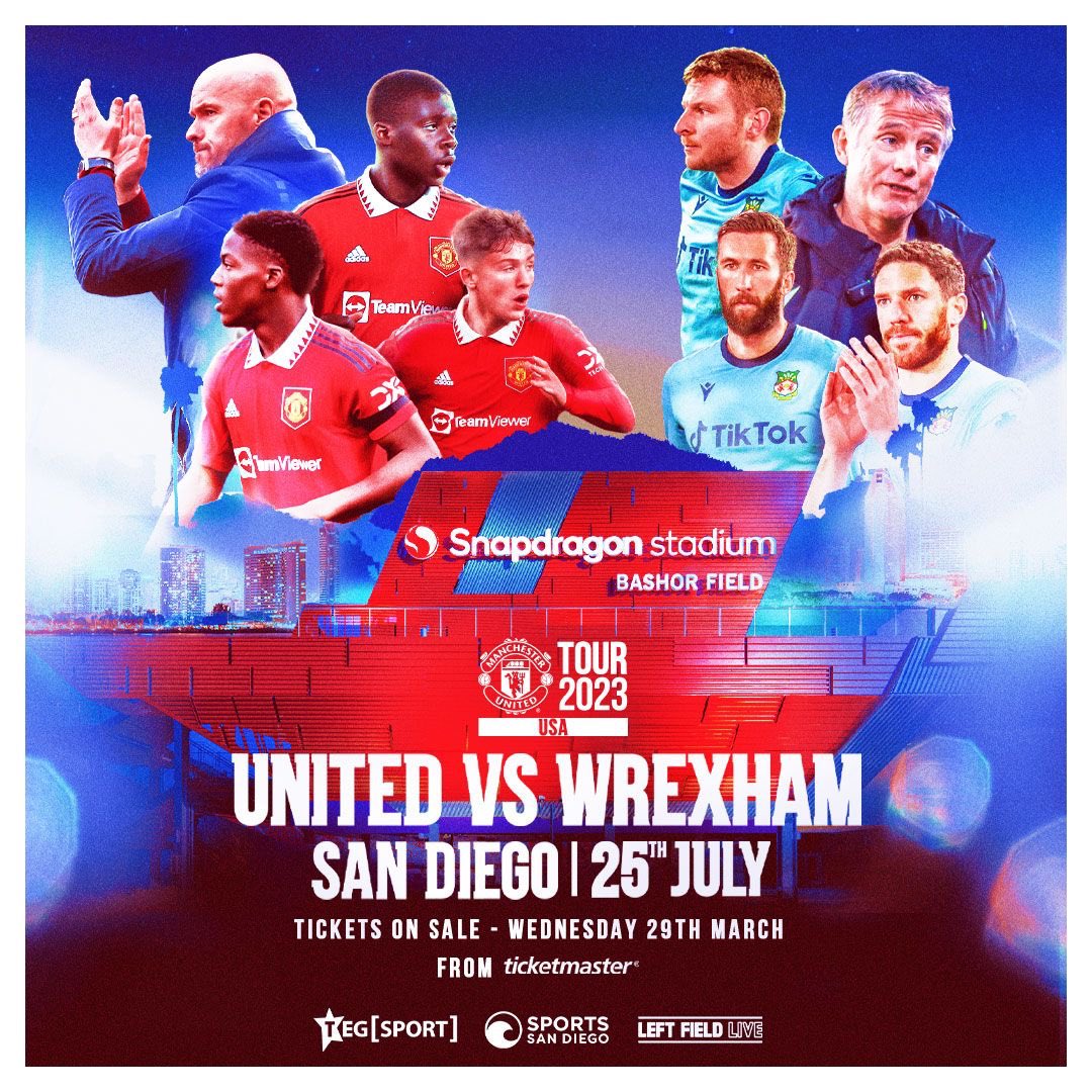 SanDiegoLoyal's tweet photo. Welcome to San Diego.

#SDLoyal Season Ticket Members: check your email NOW for early access to @ManUtd vs @Wrexham_AFC, coming July 25th to @SnapdragonStdm! https://t.co/eouDxTLLN6