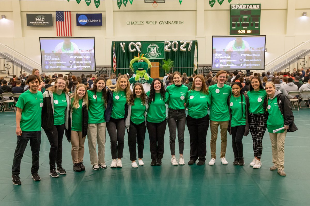 yorkcollegepa's tweet photo. We 💚 welcoming our future Spartans to campus! Join us for the next Accepted Student Day on April 15! ➡️ Register today! https://t.co/aKUcQBOobd
@YCPAdmissions 
#ThisIsYCP #YCPAccepted #YCPClassof2027 https://t.co/cHFLXVEiTY