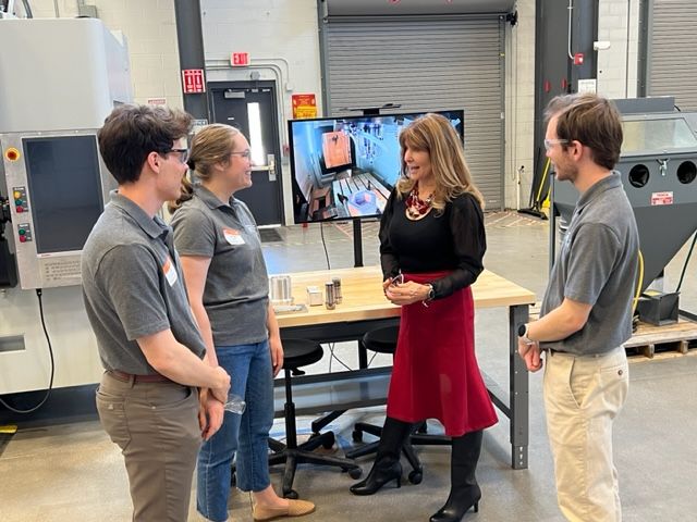 AmerCuttingEdge's tweet image. We are honored to be part of recognizing the newest facility supported by the Gene Haas Foundation at TN Made today. Kathy L. presented Tony Schmitz of the @UTK_TCE with a check for $1,000,000 to support research and training like ACE in this beautiful facility.

#beace #MFG
