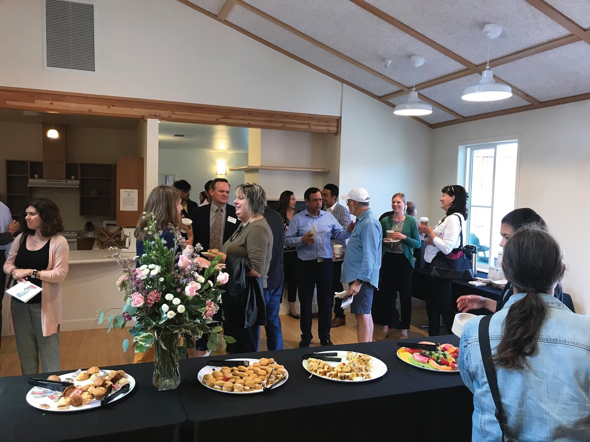 CohousingCo_01's tweet photo. Grand opening of Valley View Senior Housing back in 2019. This groundbreaking homeless project was organized by American Canyon’s city government, for older homeless people and homeless veterans of the area. Every city can do this. https://t.co/S97g8RdFkk