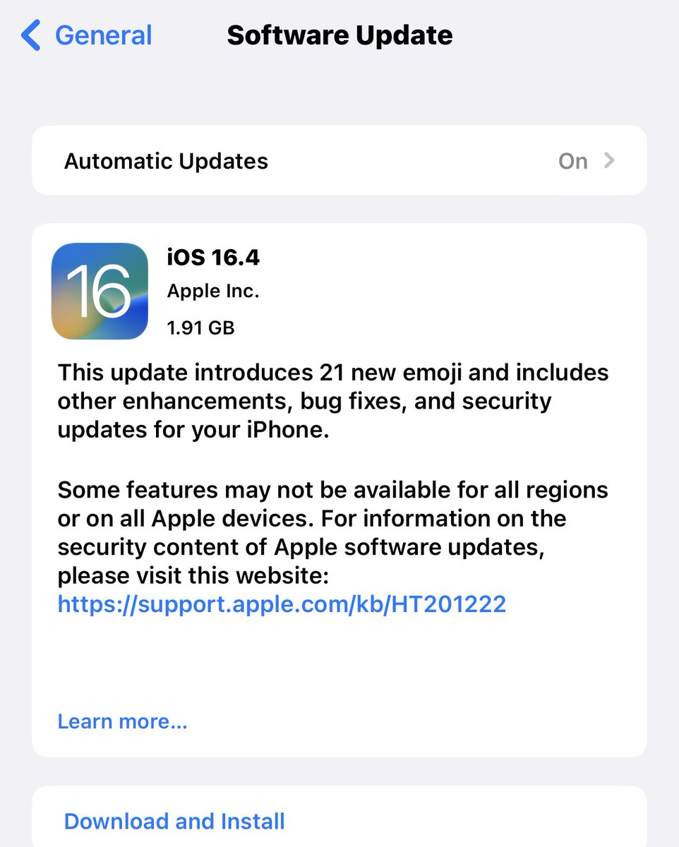 * iOS 16.4 Update Available ☝🏾🍎