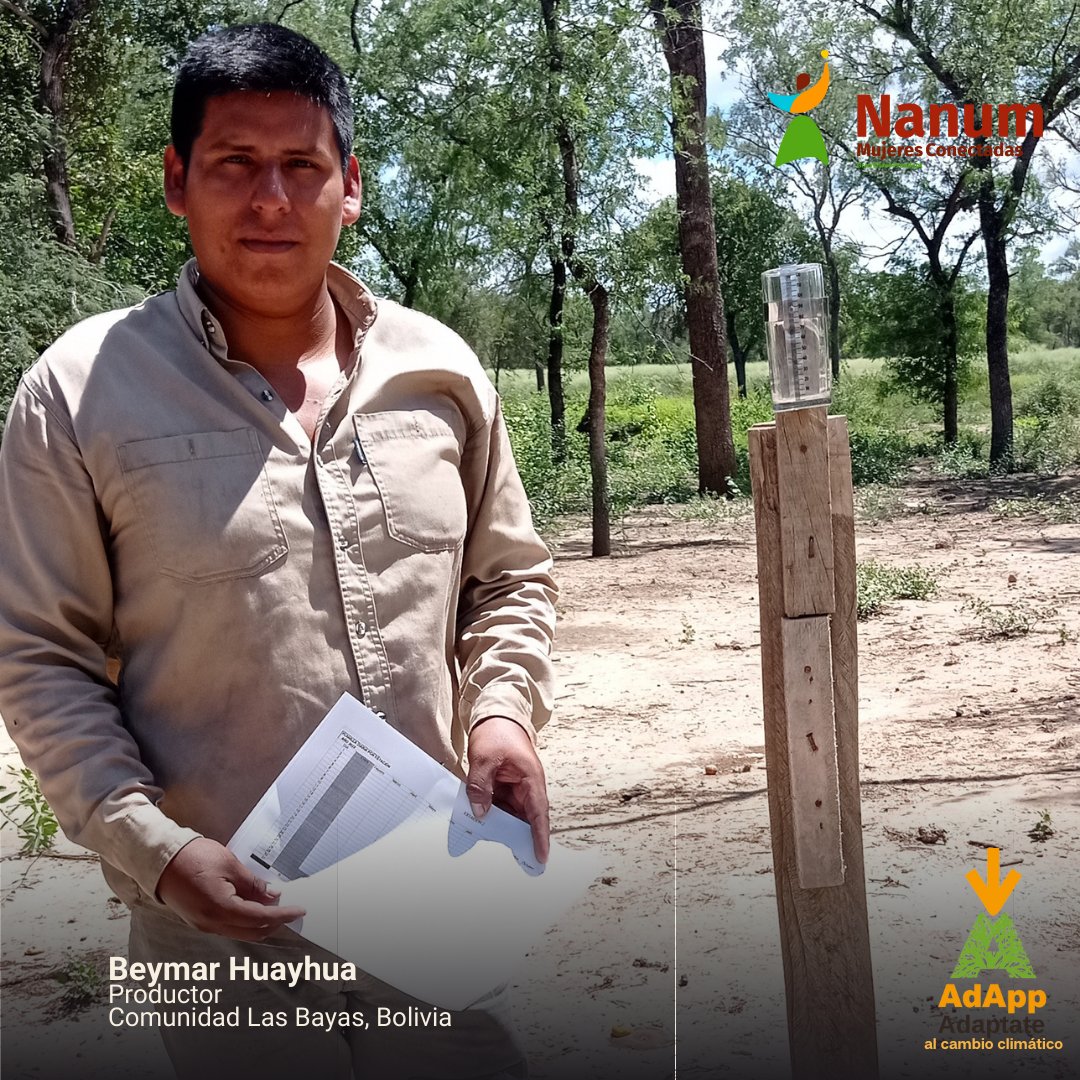 ChacoProadapt's tweet photo. 👉Conmemoramos el #DíaMundialDelClima este pasado #26Marzo con la #AdApp, aplicación móvil 📱 que ayuda a productores del #GranChaco a conocer el estado del #clima.⛅
#Hoy, datos de 60 pluviómetros entregados a productores chaqueños son cargados a través de #AdApp.
#SomosNanum https://t.co/AGJwaPOyrb