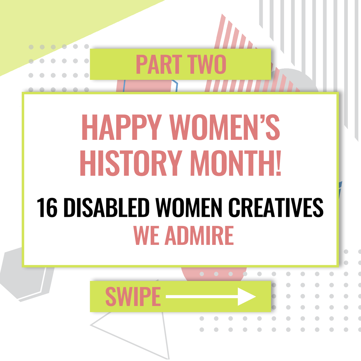 1in4coalition's tweet photo. Happy Women's History Month!
🧵
#1IN4 #1IN4Coalition #DisabledCreators #DisabledTalent #DisabledArtists #DisabledFilmmakers #WomensHistoryMonth #DisabilityAwareness #Hollywood #DisabledRepresentation #RepresentationMatters https://t.co/Vmz7JeeUtC