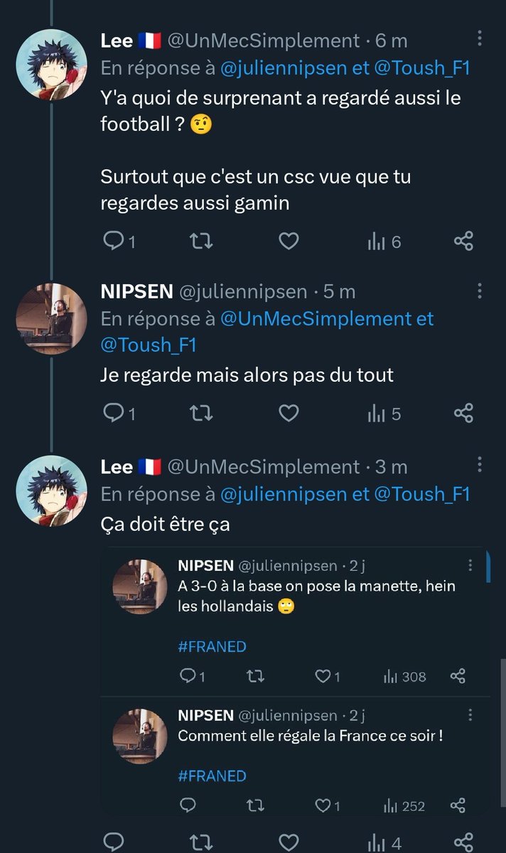 Lee11240's tweet photo. @juliennipsen @UnMecSimplement @Toush_F1 BHAHAHAHAHA tu ma bloqué pour ça légendaire 

Dommage que j'ai screen 😭

C'est bon prends pas le seum, j'attends toujours de voir ce qu'il y a d'étonnant https://t.co/PLeZN28Lw8