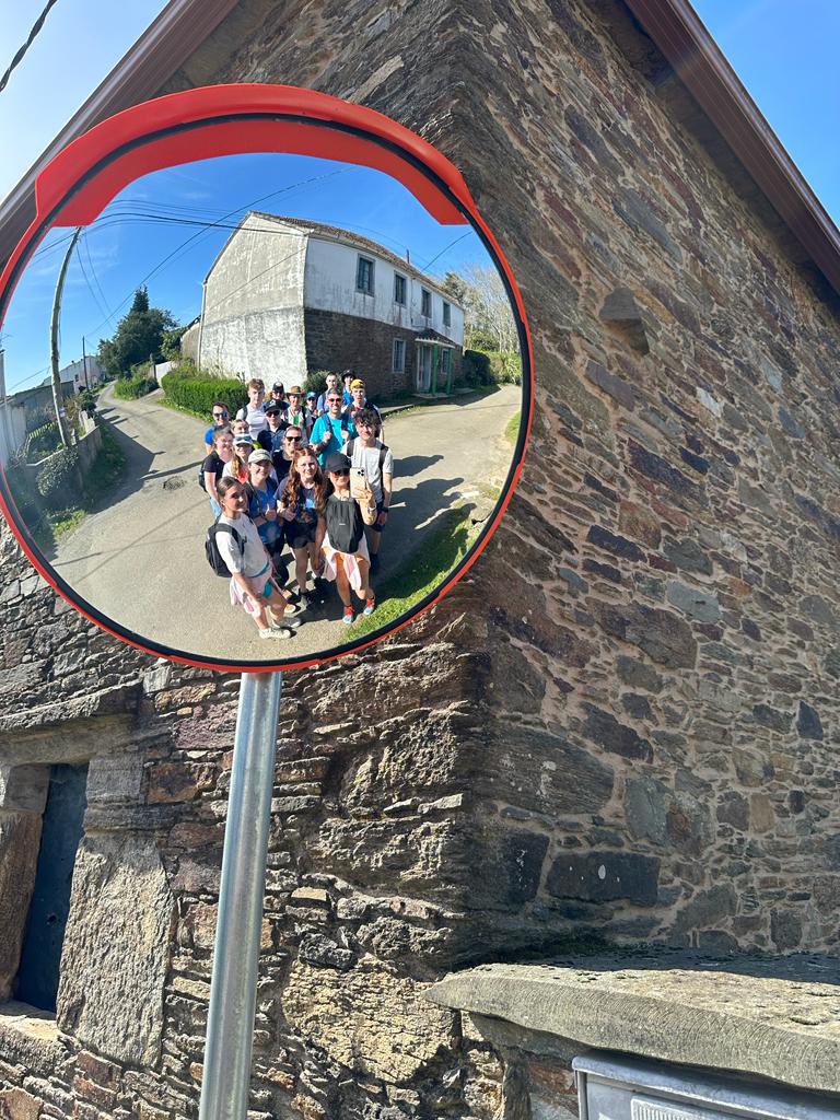 SCaherly's tweet photo. Day 2: Arzua ➡️ Pedrouzo - what an amazing experience!  20km full of culture, scenery &amp; inspiring pilgrims. #BuenCamino!  @ciaranreade @mac_skelly_stj @ceist1 @GaisceAward @stjosephsrush https://t.co/XYCoH5YuAD