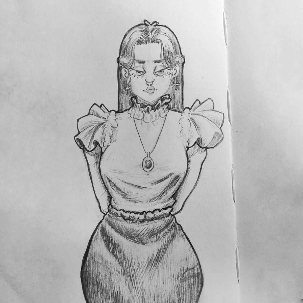 He hecho una prueba de color en digital encima de un dibujo tradicional. Me ha gustado pintar así, osea que probablemente haré más jiji
#red #drawing #sketch