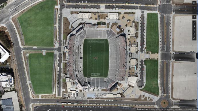 Mehmet_GIS's tweet image. The new Snapdragon Stadium is home to the SDSU football team. Here's a case study on how OCMI, Inc, used Site Scan for ArcGIS to track the movement of materials during construction, with sustainable building in mind. ow.ly/vv7T50Nsclw
#dronemapping  #aec #realitycapture
