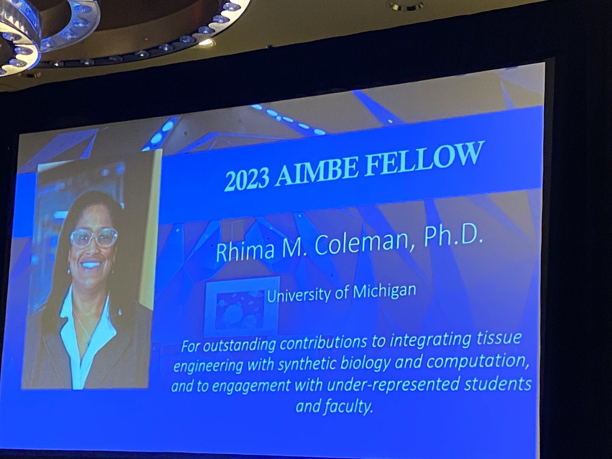 Congratulations to Rhima Coleman for induction as an <a href="/aimbe/">AIMBE</a> fellow <a href="/UMBME/">U-M BME</a> #GoBlue