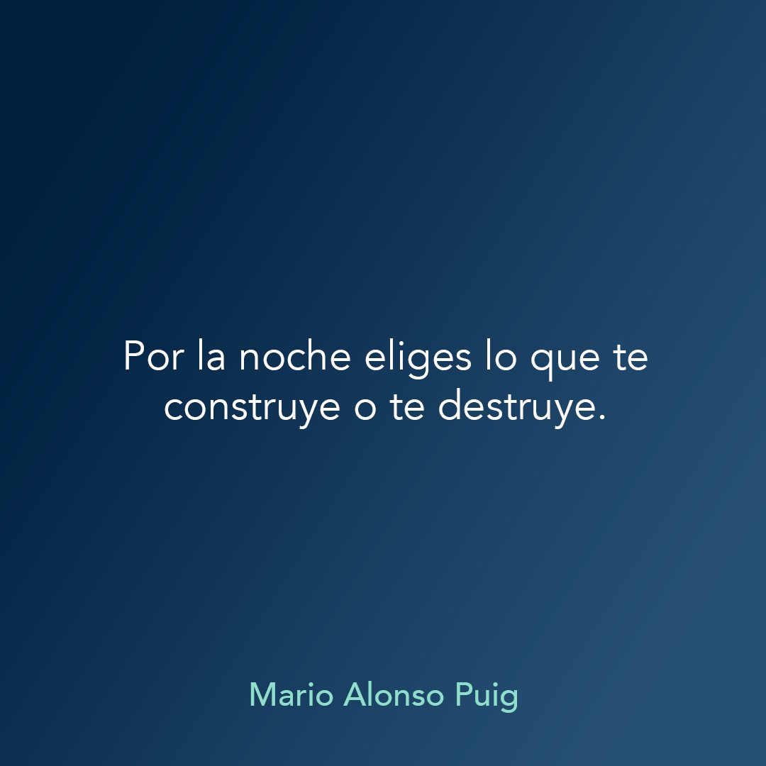 MarioAlonsoPuig's tweet photo. Nuestra memoria se va construyendo cada día. Si a los viejos recuerdos les unimos nuevos recuerdos que sean positivos y esto lo hacemos antes de dormirnos, la percepción de nosotros mismos irá progresivamente mejorando. 

#Gratitud #ReseteaTuMente #MarioAlonsoPuig https://t.co/R4x5zcYmKG
