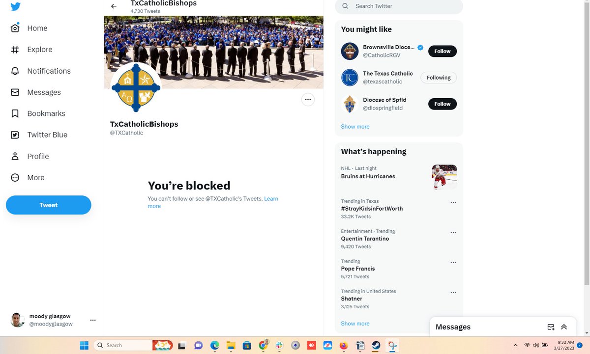 moodyglasgow's tweet photo. Apparently, the Texas Conference of Catholic Bishops doesn't like me asking WHY DONT TEXAS CATHOLIC SCHOOLS ALLOW WAIVERS OF CONSCIENCE FOR ABORTION DERIVED VACCINES, LIKE TEXAS PUBLIC SCHOOLS? https://t.co/WvWpzo9DdY