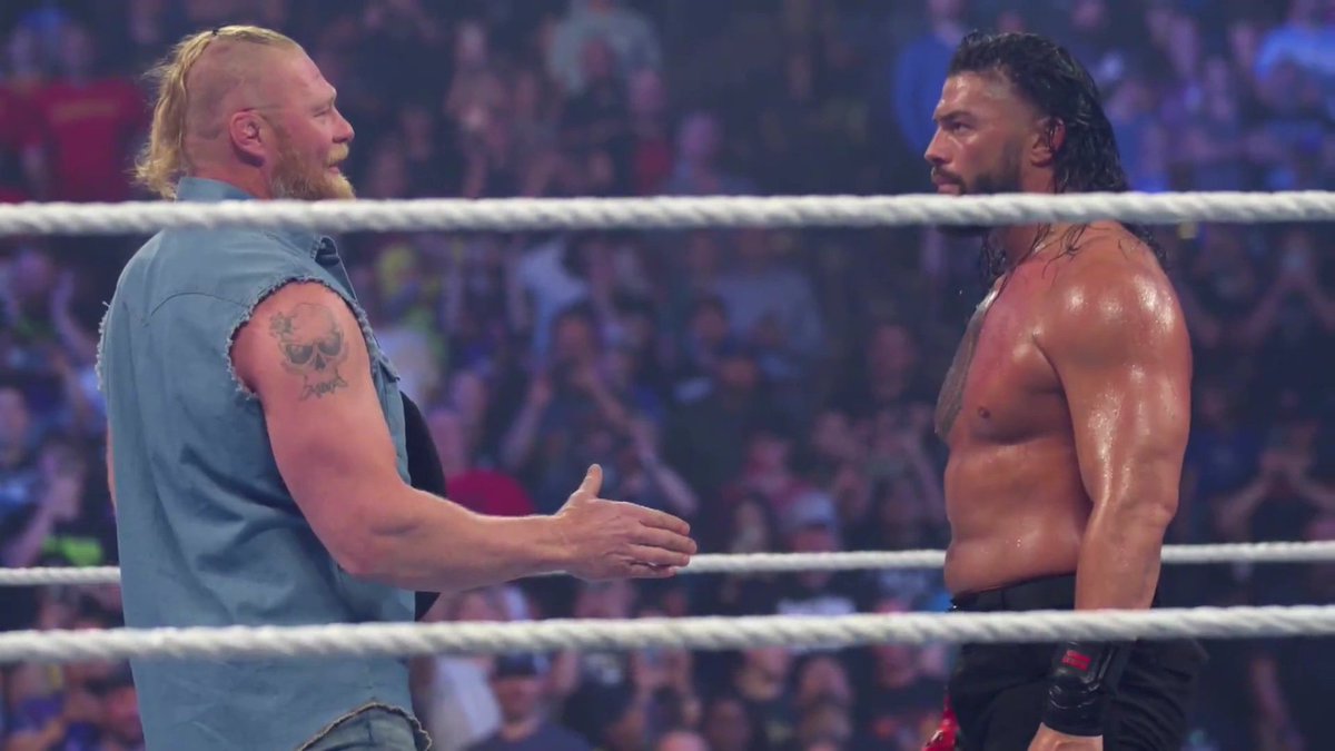 One day I love to see the real hand shaking 🤝 
What a journey!!! What a rivalry!!!
THE BEST 👌 

#RomanReigns vs #BrockLesnar 
#WWERivals #WWEonAE